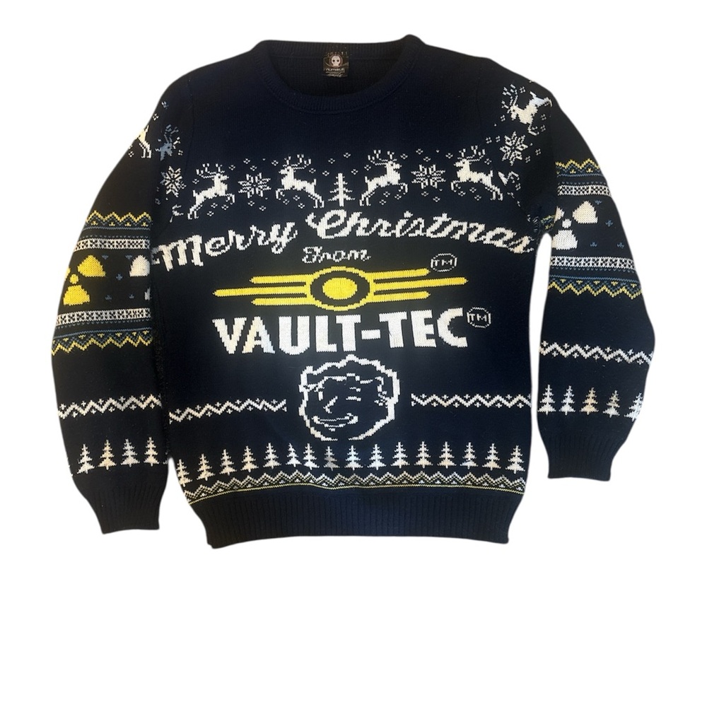 Numskull Fallout 4 Navy Christmas Sweater Men’s M